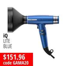 Load image into Gallery viewer, GA.MA Professional iQ Lite Hairdryer Blue
