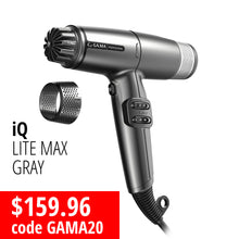 Load image into Gallery viewer, GA.MA Professional iQ Lite Max Hairdryer Gray