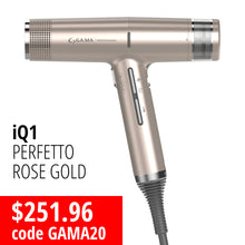 Load image into Gallery viewer, GA.MA Professional iQ1 Perfetto Hairdryer Rose Gold