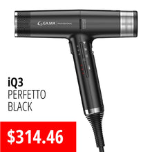 Load image into Gallery viewer, GA.MA Professional iQ3 Perfetto Hairdryer Black