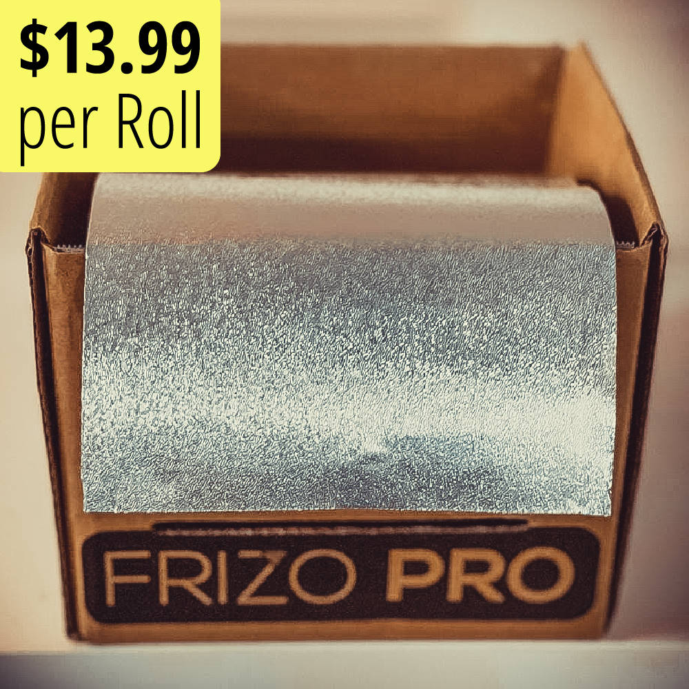 Frizo Pro - Embossed Hair Foils for Highlighting, Aluminium Foil Rolls,  Quality Foil Aluminum Roll for Coloring Hair, Cut Foil Sheets To Your Own