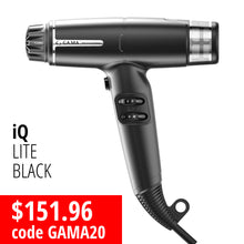 Load image into Gallery viewer, GA.MA Professional iQ Lite Hairdryer Black
