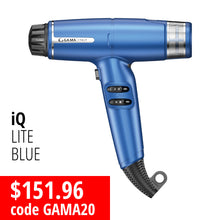 Load image into Gallery viewer, GA.MA Professional iQ Lite Hairdryer Blue
