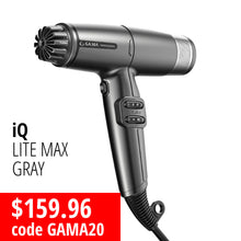 Load image into Gallery viewer, GA.MA Professional iQ Lite Max Hairdryer Gray
