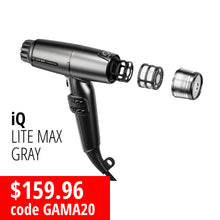 Load image into Gallery viewer, GA.MA Professional iQ Lite Max Hairdryer Gray
