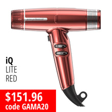 Load image into Gallery viewer, GA.MA Professional iQ Lite Hairdryer Red
