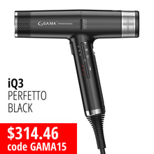 Load image into Gallery viewer, GA.MA Professional iQ3 Perfetto Hairdryer Black
